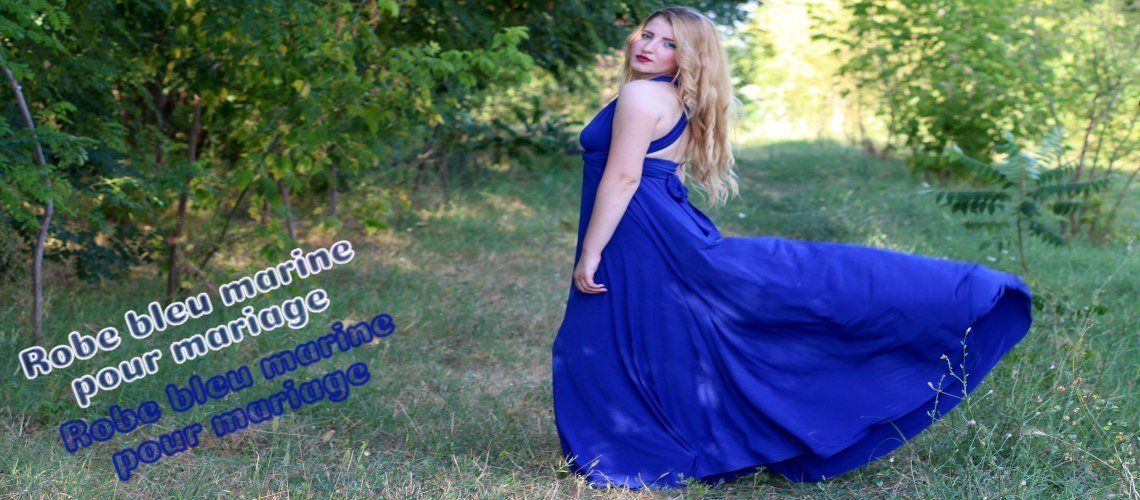 Comment accessoiriser les robes de mariée bleu marine