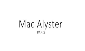 Codes promo Mac Alyster